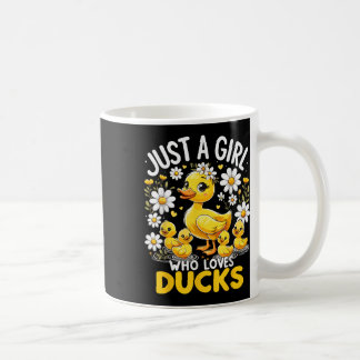 Schattigee eendenliefhebber gewoon een meisje dat koffiemok
