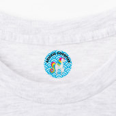 Schattigee eenhoorn blauwe golf labels (Aangebracht)