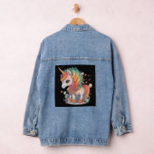 SCHATTIGEE EENHOORN DENIM JEAN JAS DENIM JACKET (Hangar)