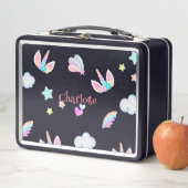 Schattigee Eenhoorn gezicht regenboog gradiënt ver (In situ)