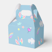 Schattigee Eenhoorn gezicht regenboog gradiënt ver Bedankdoosjes (Achterkant)