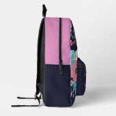 Schattigee Eenhoorn, Glitter Rainbow Custom Name R Bedrukte Rugzak (Links)