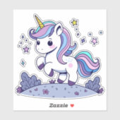 Schattigee eenhoorn in pastelkleuren sticker (Vel)