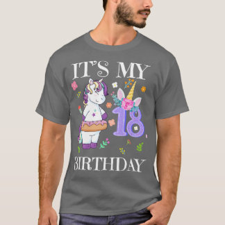 Schattigee eenhoorn is mijn 18e verjaardag t-shirt