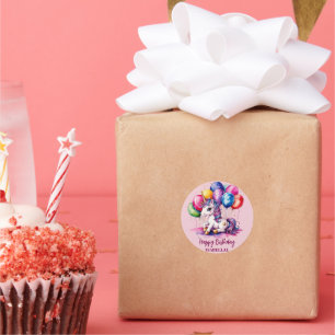 Schattigee Eenhoorn Magische Prinses Girly Verjaar Ronde Sticker