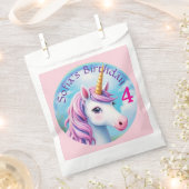 Schattigee Eenhoorn Meisje 'Regenboog Verjaardag K Bedankzakje (Geknipt)