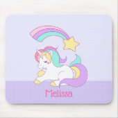 Schattigee Eenhoorn met Kleurrijke Shooting Star C Muismat (Voorkant)