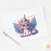 Schattigee Eenhoorn met Sterren Sticker (Envelop)