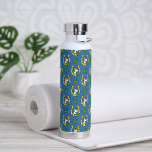 Schattigee Eenhoorn op St Patrick's Day Pattern Waterfles