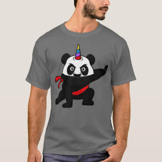 Schattigee Eenhoorn Panda Ninja Warrior Kinder Gif T-shirt