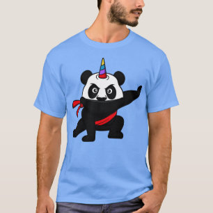 Schattigee Eenhoorn Panda Ninja Warrior Kinder Gif T-shirt