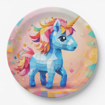 Schattigee eenhoorn Pinata verjaardagsuitnodiging