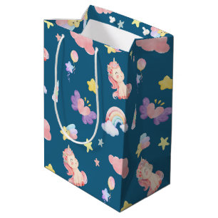 Schattigee Eenhoorn Regenboog hart ballon sterpatr Medium Cadeauzakje