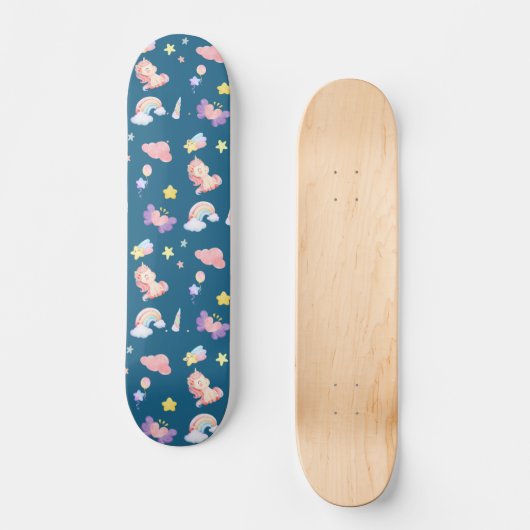 Schattigee Eenhoorn Regenboog hart ballon sterpatr Skateboard (Voorkant)