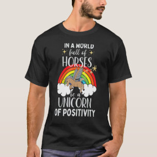 Schattigee eenhoorn regenboog positiviteit Inspire T-shirt