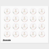 Schattigee Eenhoorn Regenboog Verjaardag Ronde Sticker (Vel)