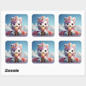 Schattigee eenhoorn sticker (Vel)