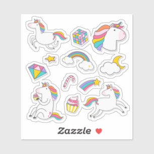 Schattigee eenhoorn Stickers - Whimsical Fantasy