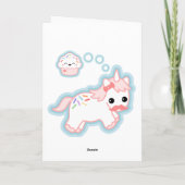 Schattigee Eenhoorn Vakantie Feestdagen Kaart (Achterkant)