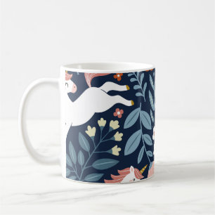 Schattigee Eenhoorns Bloemen  Patroon Koffiemok