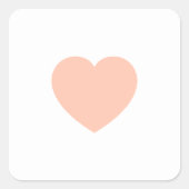 Schattigee Eenvoudige Hart Trouwstickers Vierkante Sticker (Voorkant)