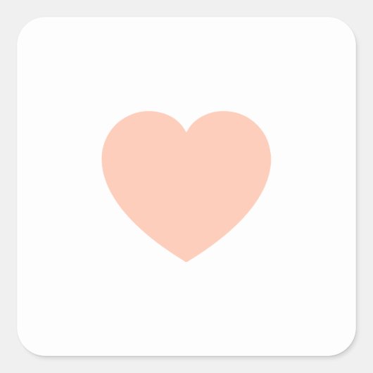 Schattigee Eenvoudige Hart Trouwstickers Vierkante Sticker (Voorkant)