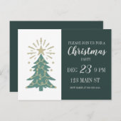 Schattigee eenvoudige kerstfeest uitnodiging Brief (Voorkant / Achterkant)