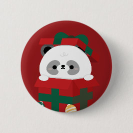 Schattigee eenvoudige leuke vrolijke kerst ronde button 5,7 cm