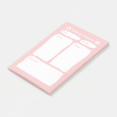 Schattigee eenvoudige minimalistische weekplanner post-it® notes (Schuin)