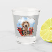 Schattigee eenvoudige moderne grunge one-of-a-kind shot glas (Voorkant)