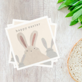 Schattigee Eenvoudige Waterverf Bunny Paasservette Servet