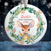 Schattigee eerste baby kerstkrans baby lief keramisch ornament