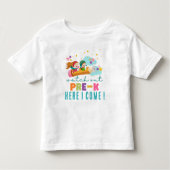 Schattigee eerste dag van school leuk meisje pre-k kinder shirts (Voorkant)