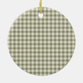Schattigee eerste kerst getrouwd met groene bomen keramisch ornament (Achterkant)