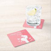 Schattigee eerste Moederdag Vierkante Kartonnen Onderzetter (Insitu)