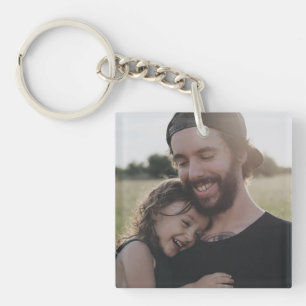 Schattigee eerste Vaderdag Daddy Daughter Naam Fot Sleutelhanger