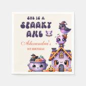 Schattigee eerste verjaardag van Halloween Servet (Voorkant)