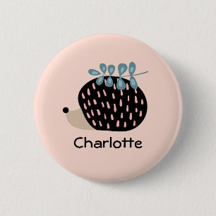 Schattigee egel Aangepaste naam Gepersonaliseerde Ronde Button 5,7 Cm