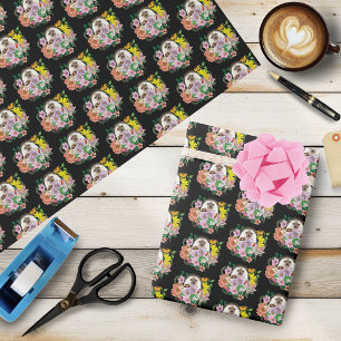 Schattigee egel bloemen cadeaupapier