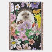 Schattigee egel bloemen deken (Voorkant Verticaal)