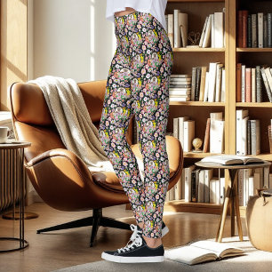 Schattigee egel bloemen leggings