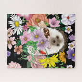 Schattigee egel bloemen legpuzzel (Horizontaal)