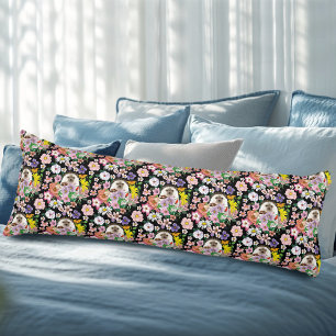 Schattigee egel bloemen lichaamskussen