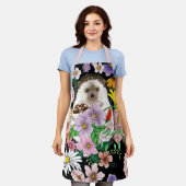 Schattigee egel bloemen schort (Gedragen)