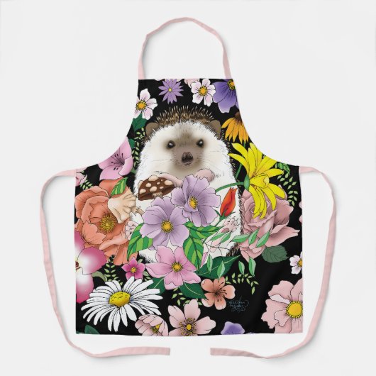 Schattigee egel bloemen schort (Voorkant)