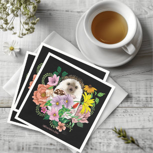 Schattigee egel bloemen servet