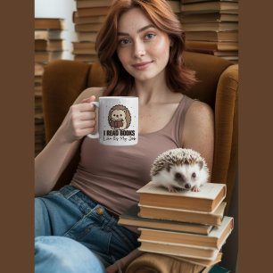 Schattigee egel die een boek leest koffiemok