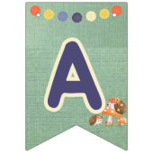 Schattigee egel Happy Birthday Banner - Rustieke B (Derde vlag)