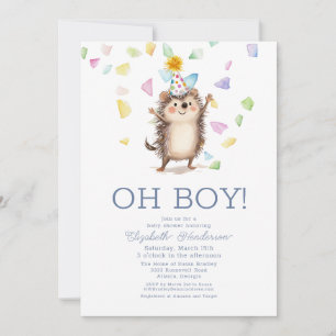 Schattigee egel Het is een jongen Baby shower Kaart