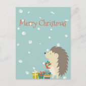Schattigee egel | Kerstmis Briefkaart (Voorkant)